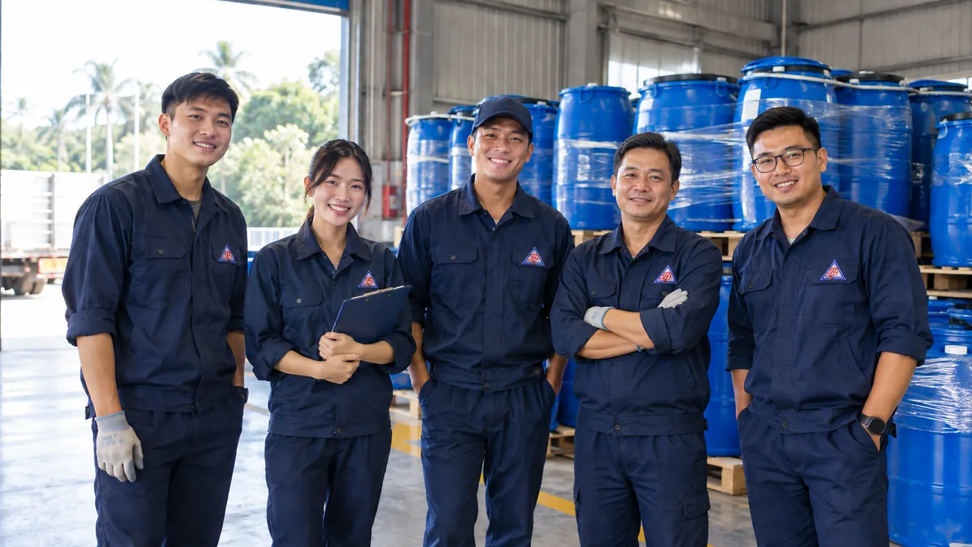 Đội ngũ nhân viên Công ty TNHH Phúc Đạt tại kho